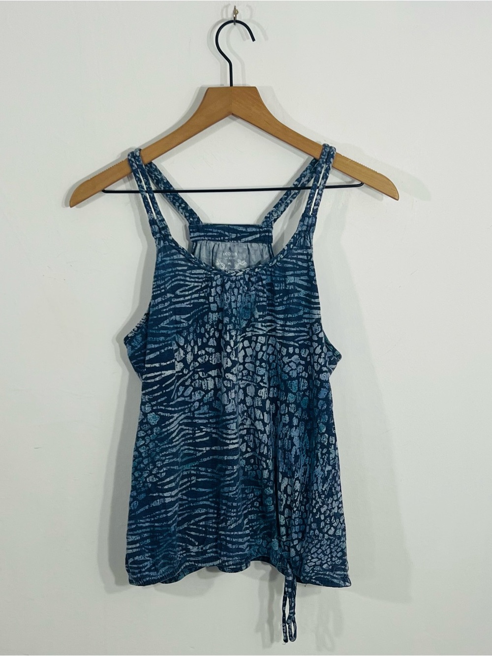 Sonoma Double Strap Asymmetrical Drawstring Detail Animal Print Lightweight Med